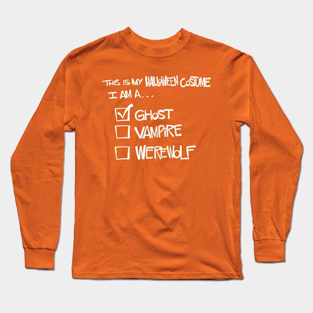 Ghost Halloween Costume Long Sleeve T-Shirt by westinchurch